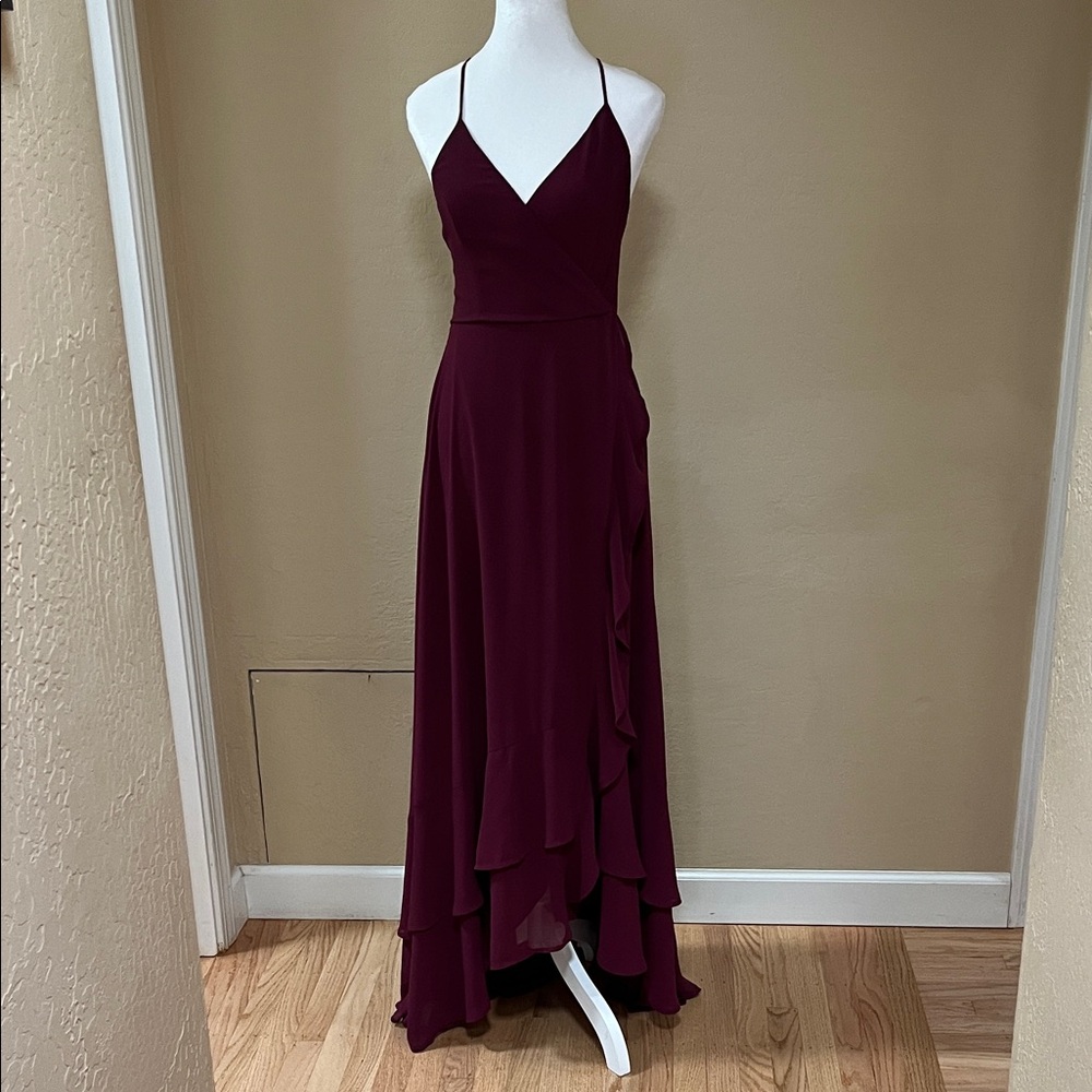 Lulu's Burgundy High Low Dress